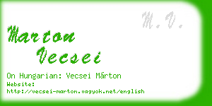 marton vecsei business card
